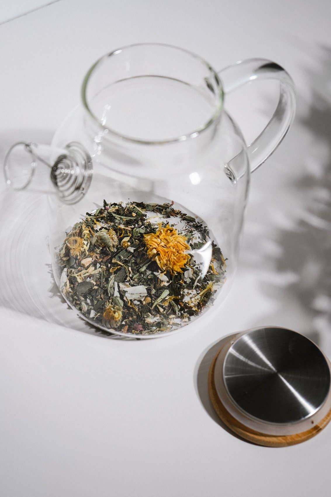 Teapot with Bamboo Lid - 1.8L / 60oz | Borosilicate Glass