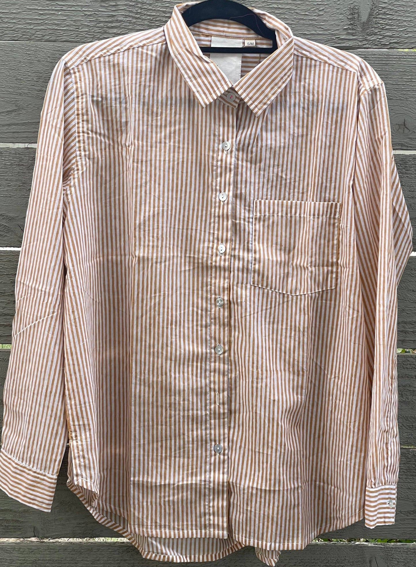 Good Boyfriend Shirt - Menswear Stripe Honeycomb