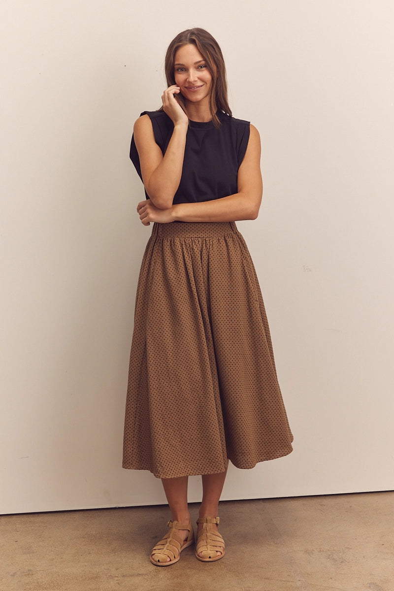 Midi Cotton Circle Skirt