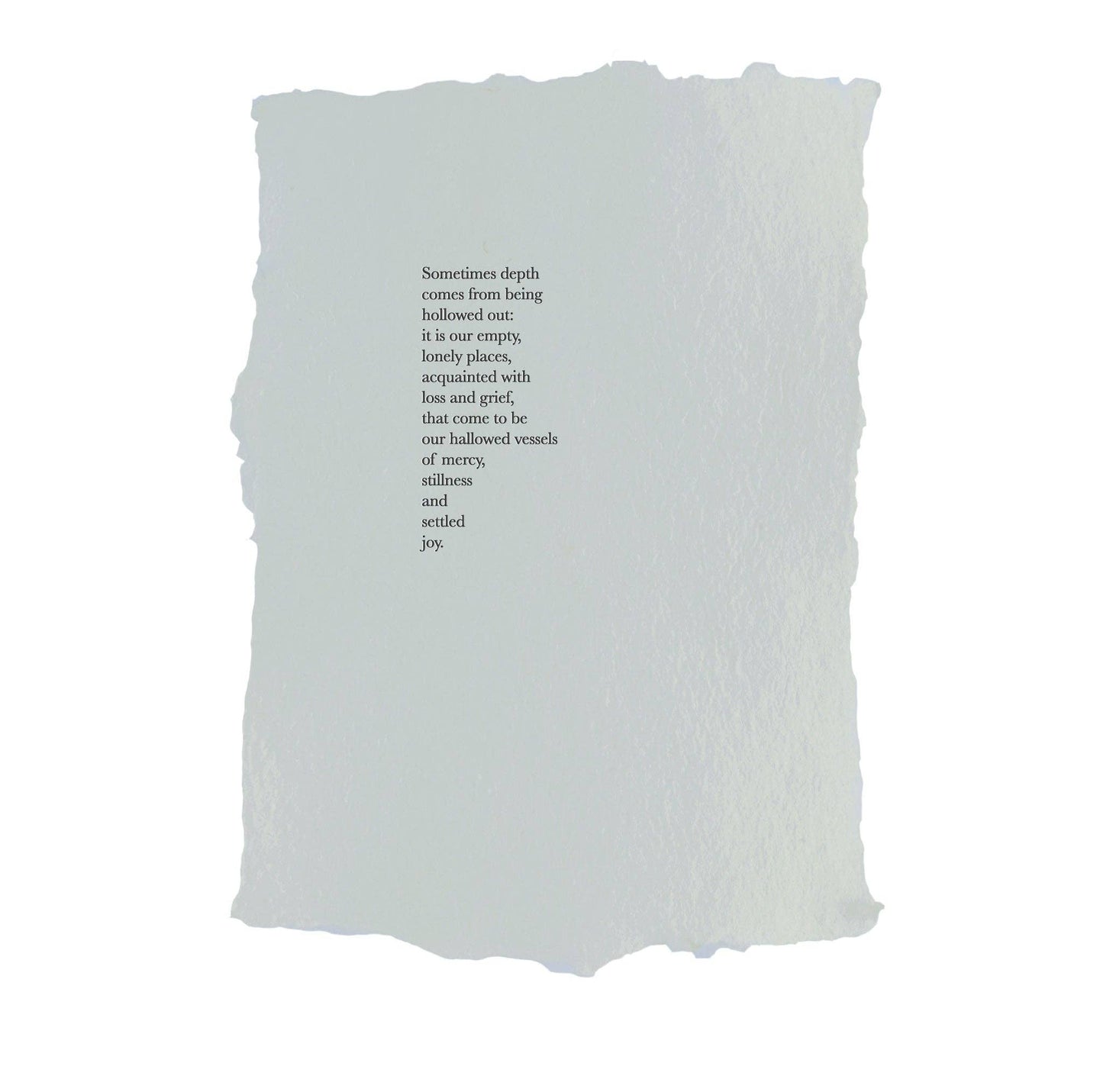 Settled Joy - Original Poem Art Print