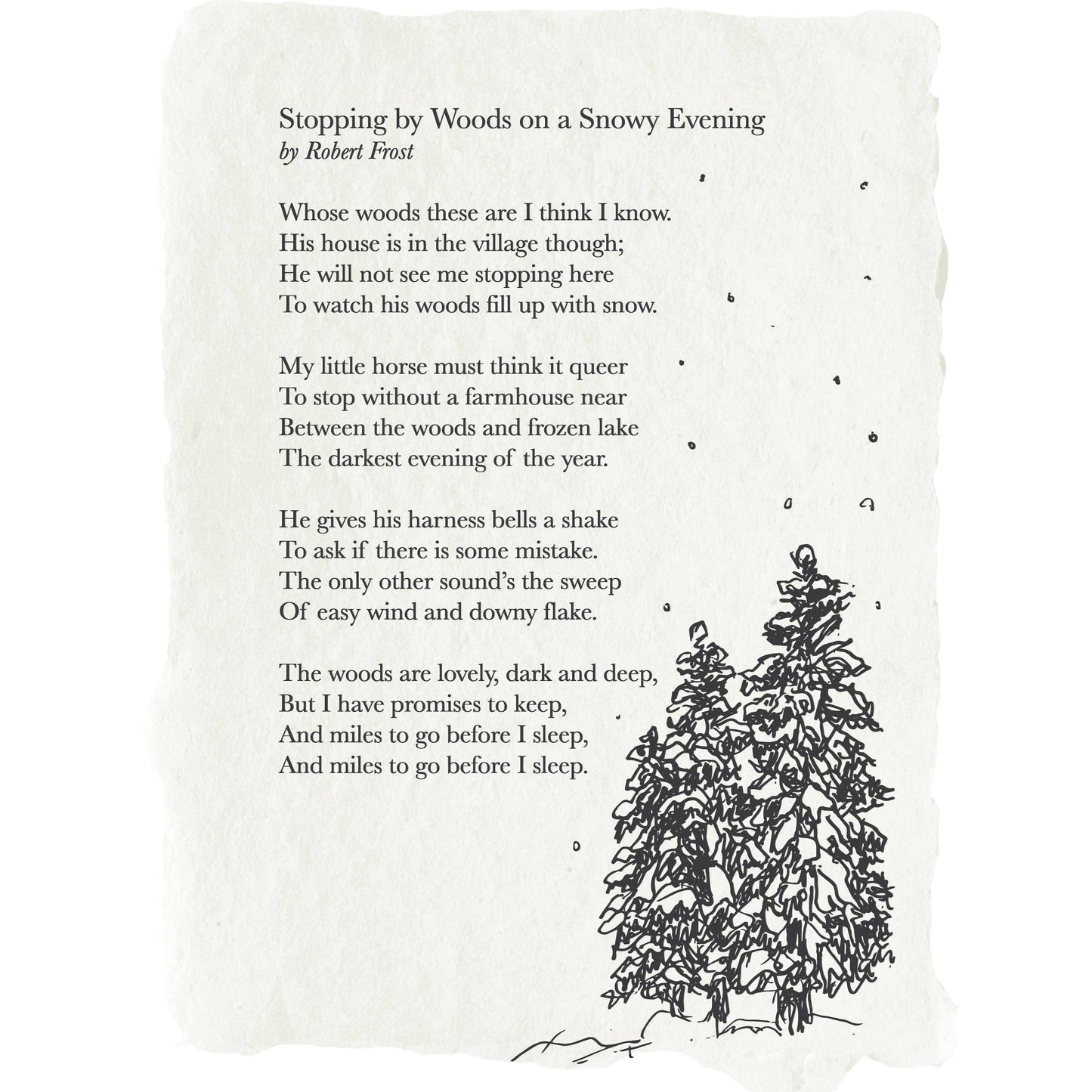 Robert Frost Poem - Art Print