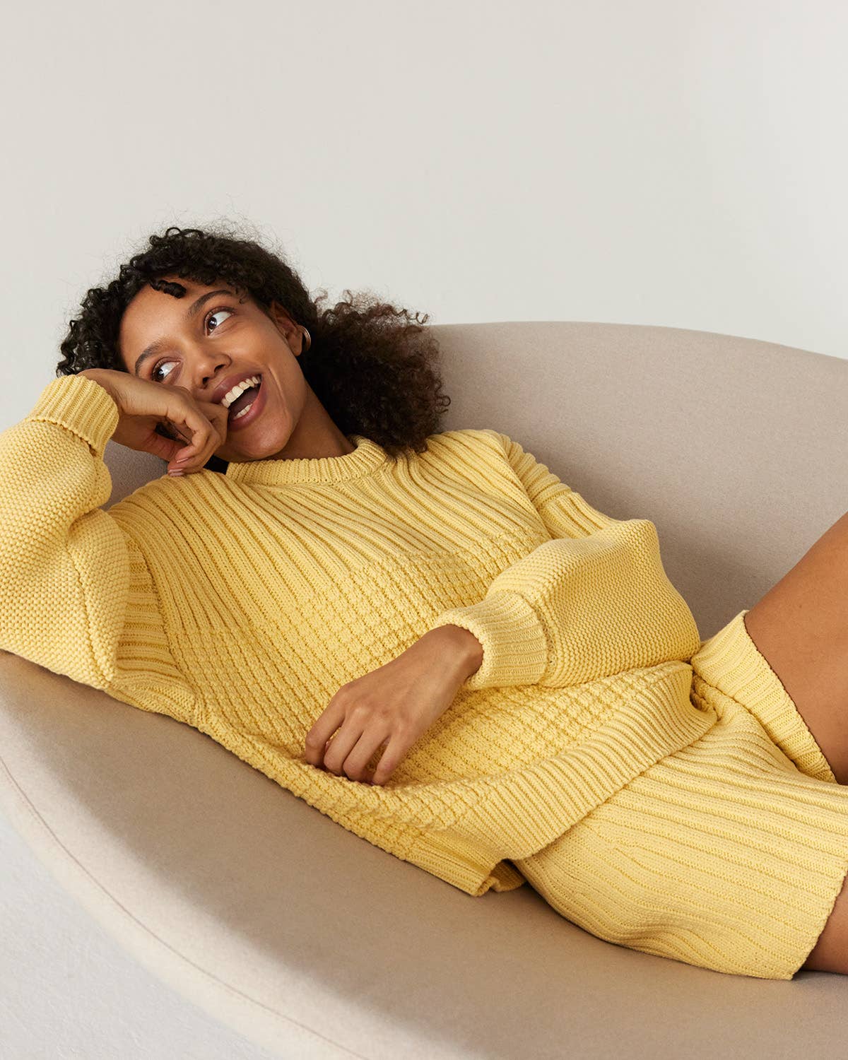 Delčia Organic Cotton Sweater - Lemon