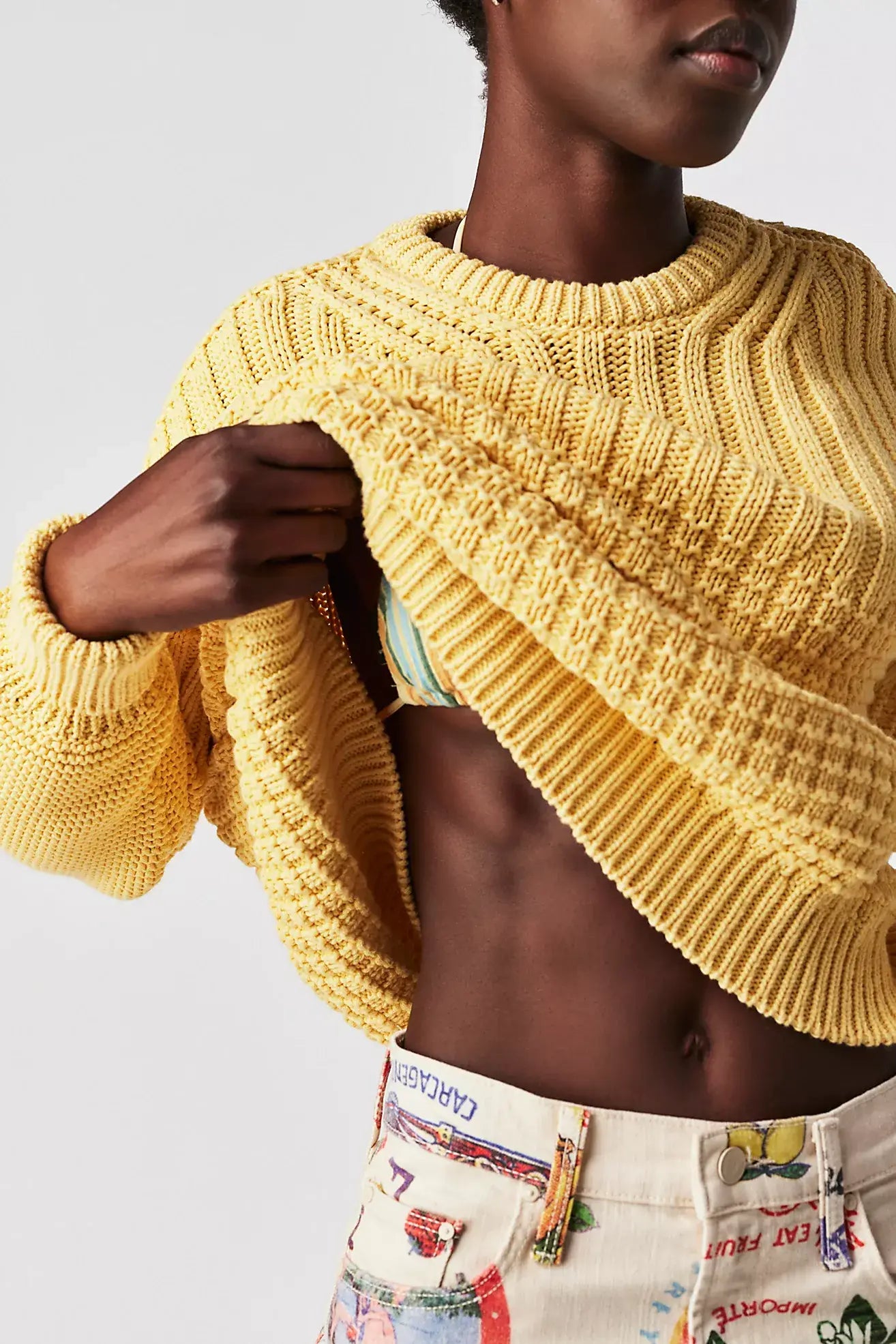 Delčia Organic Cotton Sweater - Lemon