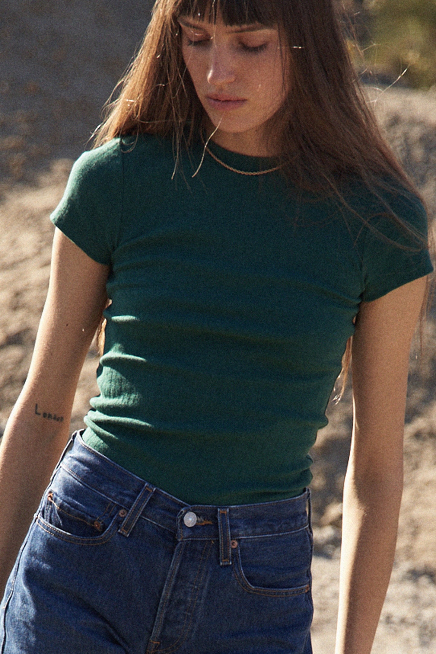 Jacquard Bebe Tee - Forest