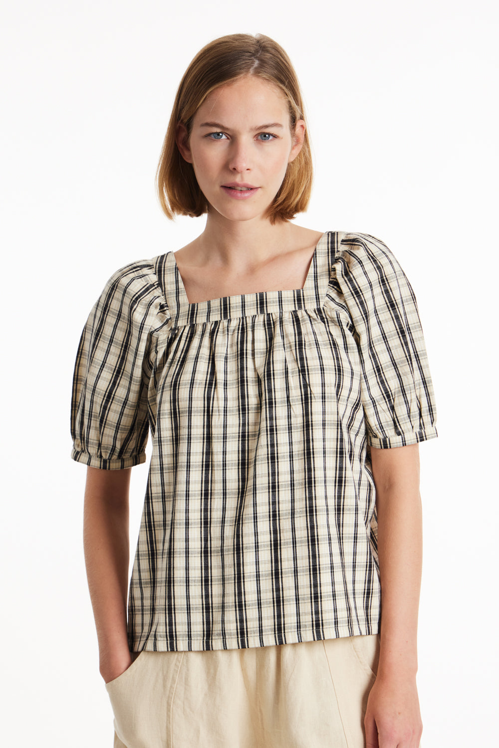 Talia Checkered Top