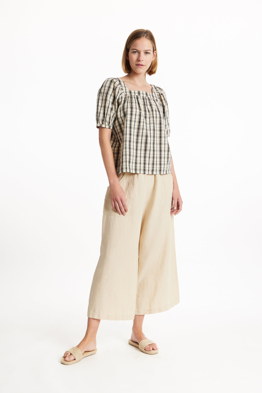Talia Checkered Top