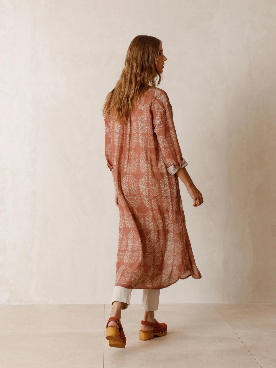 Textured Shirt Dress - Vintage Rose