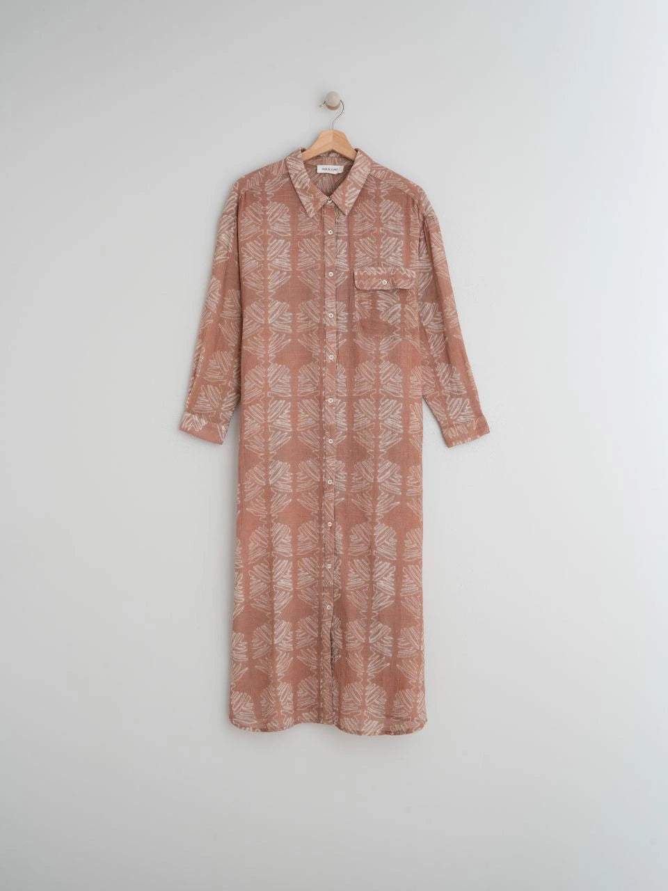 Textured Shirt Dress - Vintage Rose