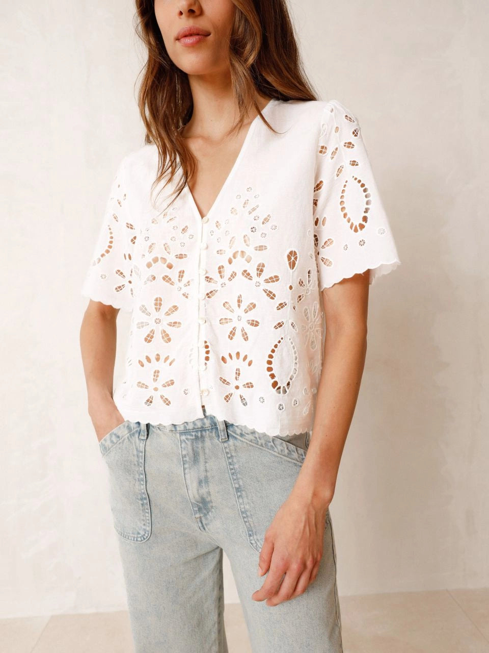 Embroidered Detail Shirt