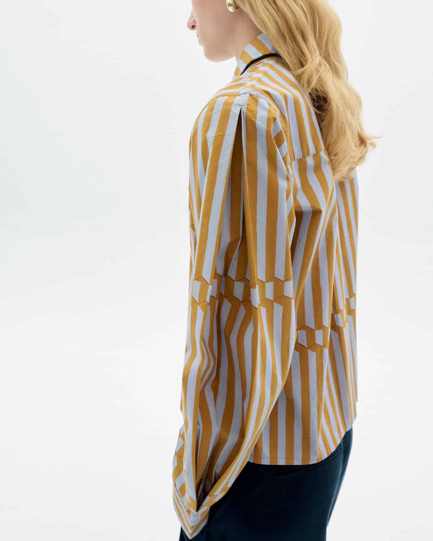 Striped Poplin Esqué Duna Blouse