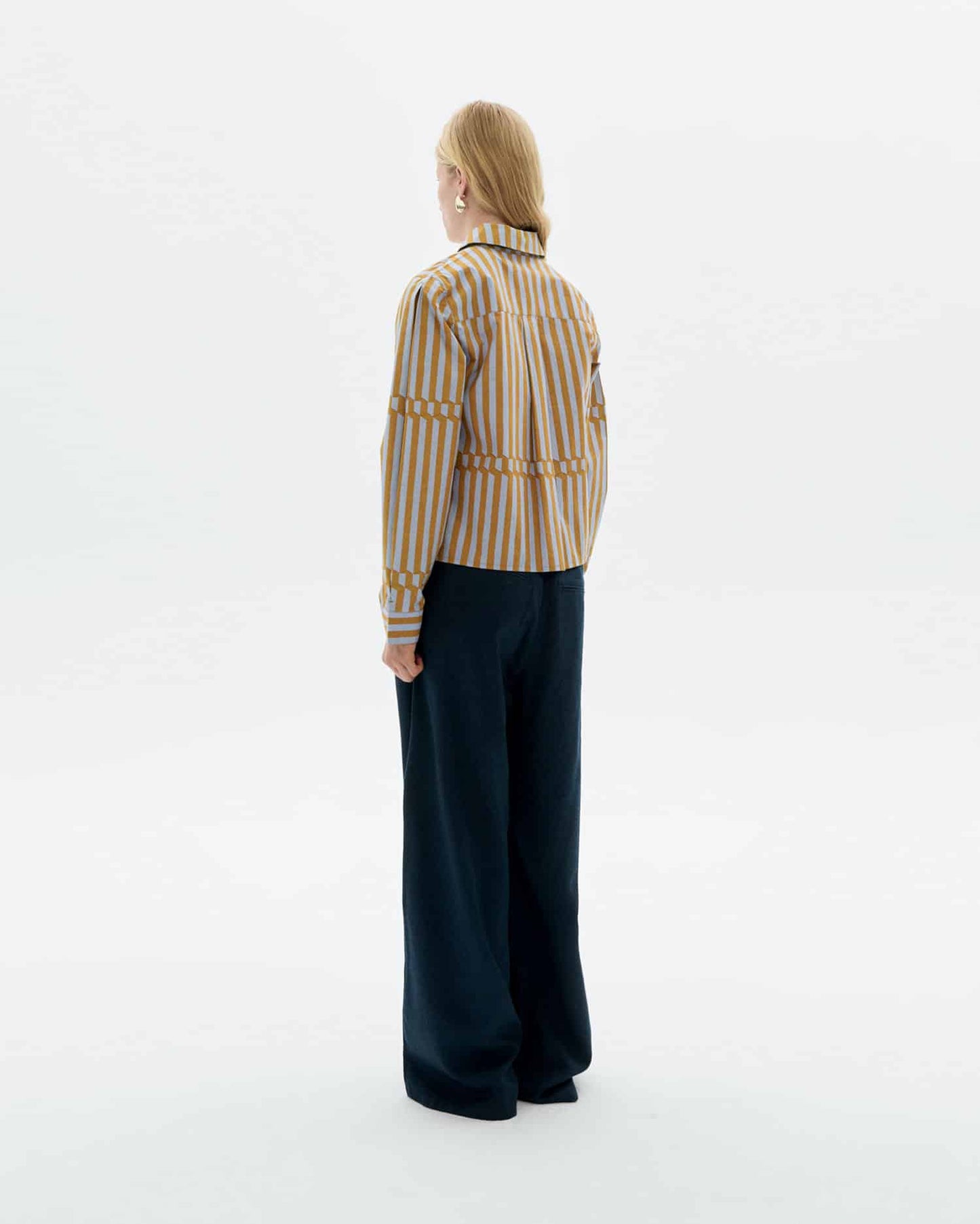 Striped Poplin Esqué Duna Blouse