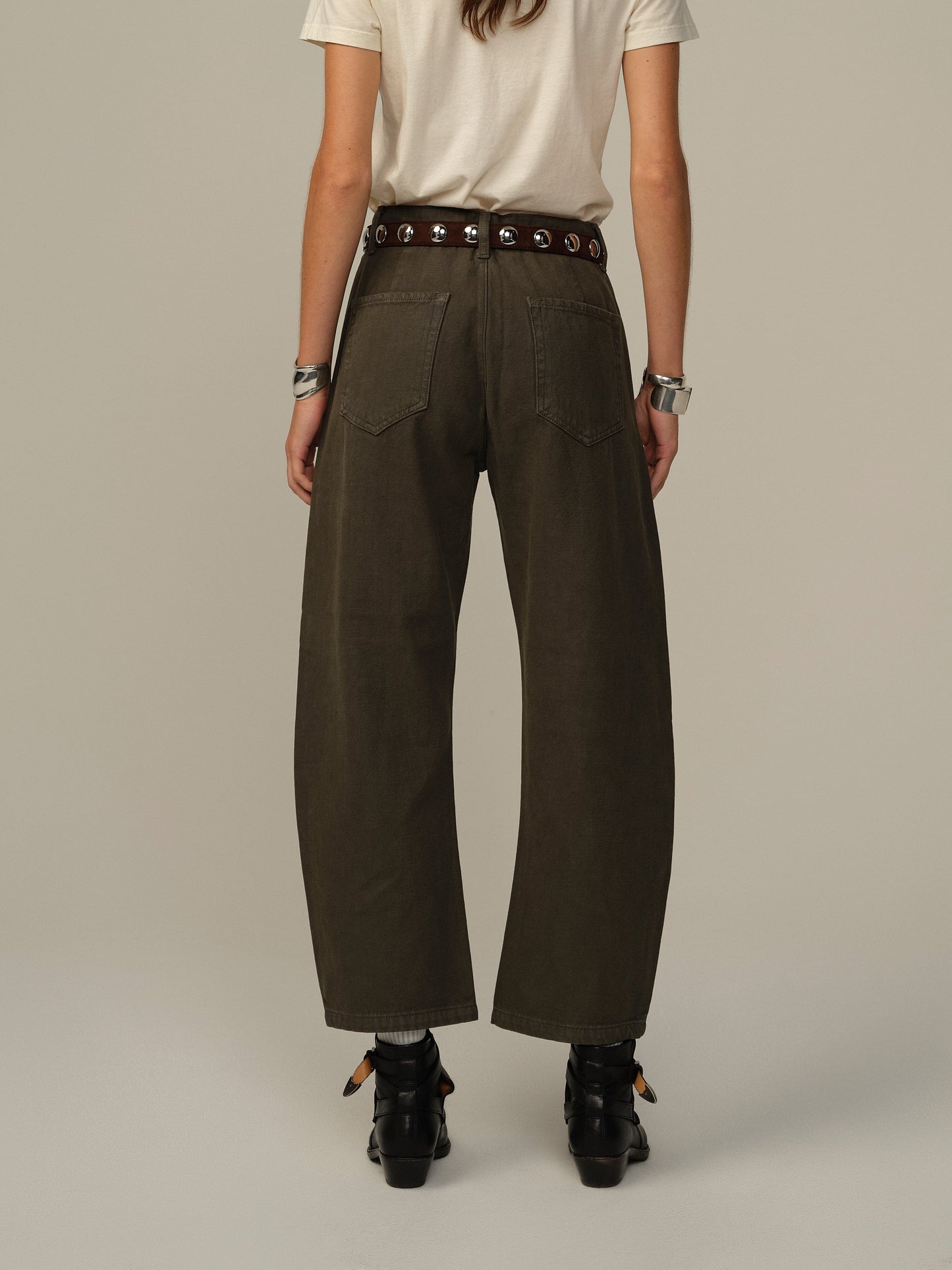 Pilon Recycled Cotton Trouser - Moss