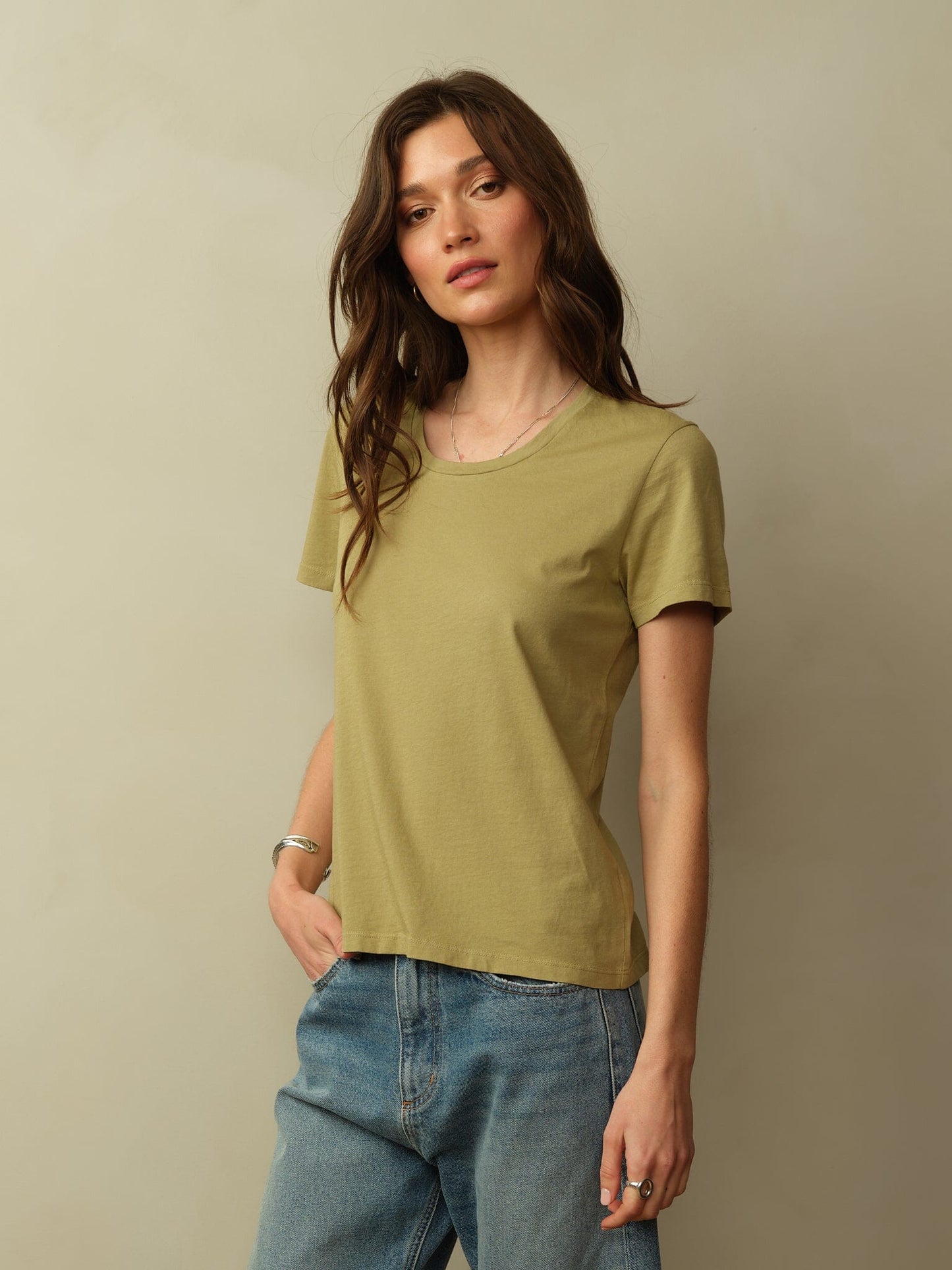 Teresa Organic Cotton Tee - Avocado