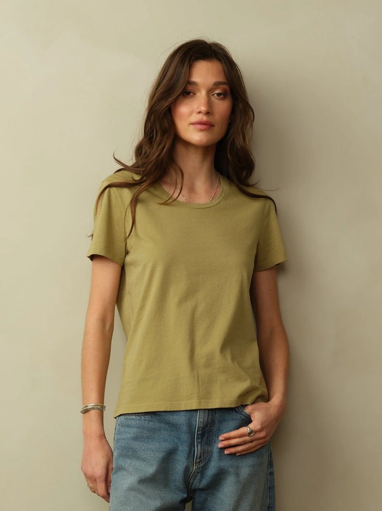 Teresa Organic Cotton Tee - Avocado