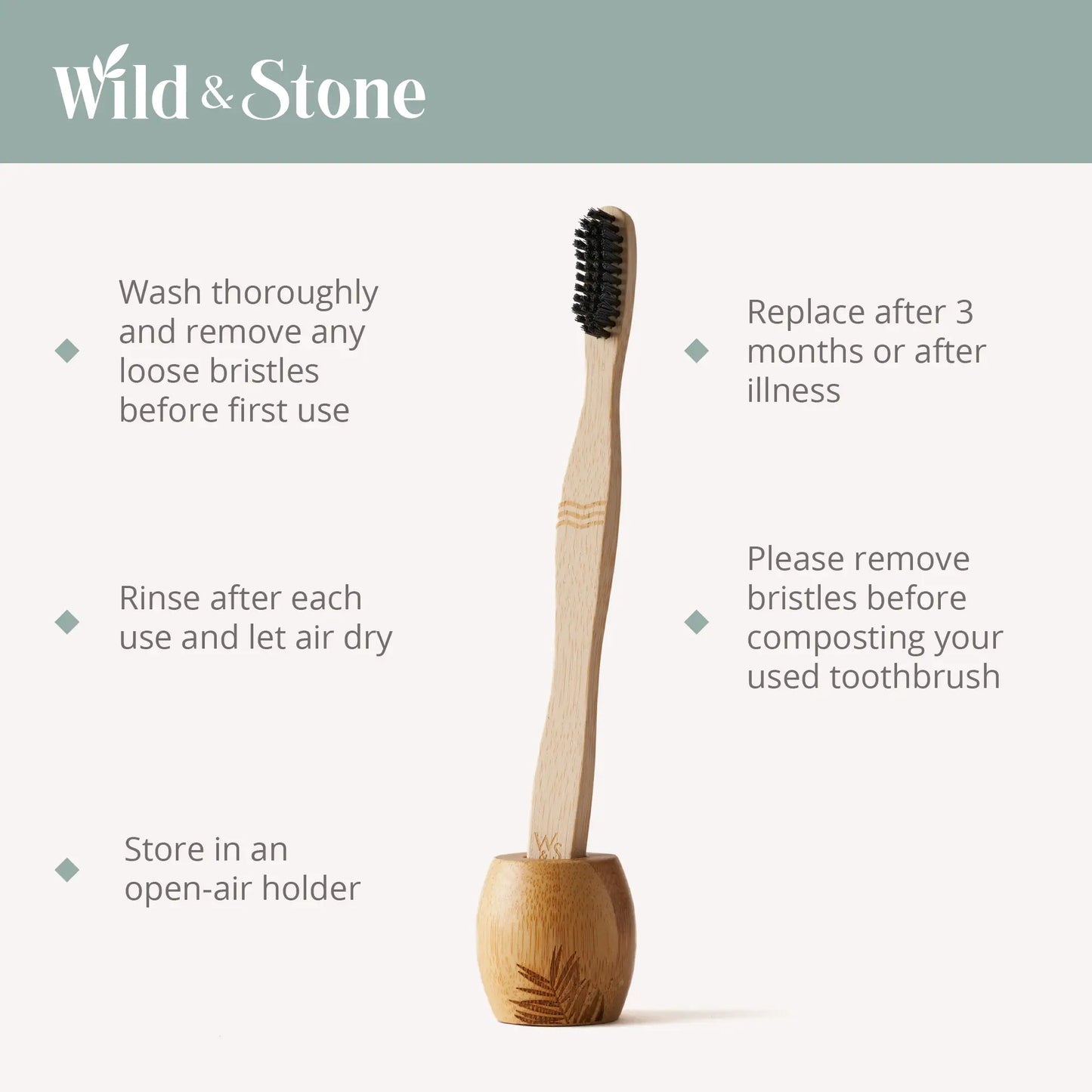 Adult Bamboo Toothbrush - 4 Pack