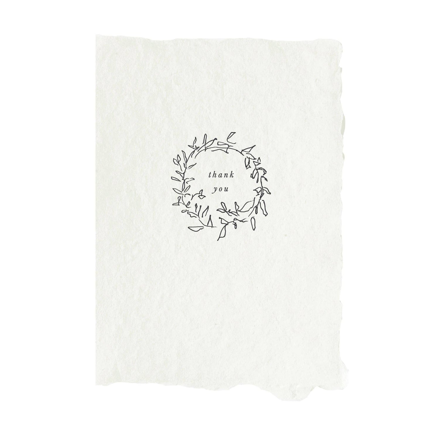 Wreath - Handmade Thank You Card