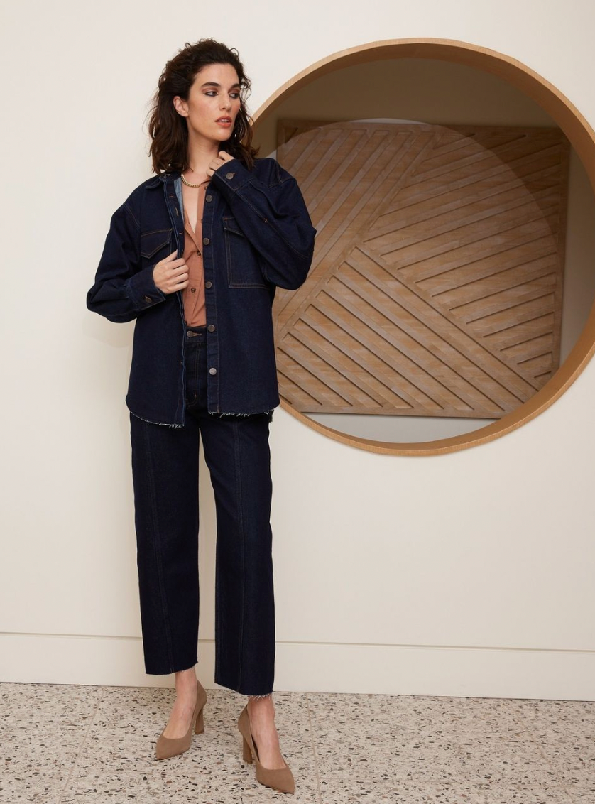 Tyler Seamed Straight Crop Jeans