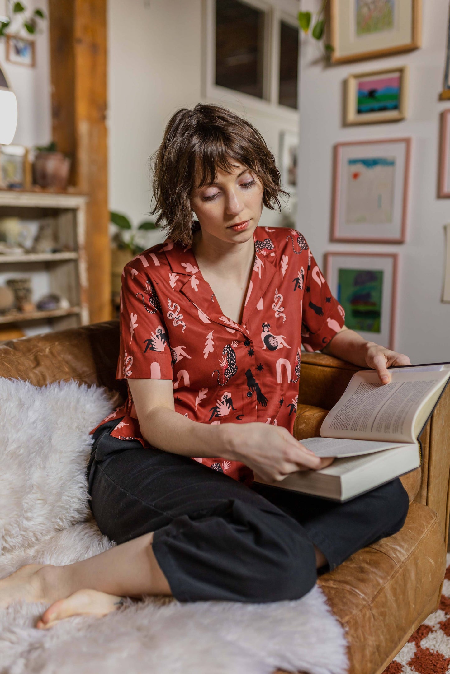 Camp Shirt - Modern Objects Cranberry