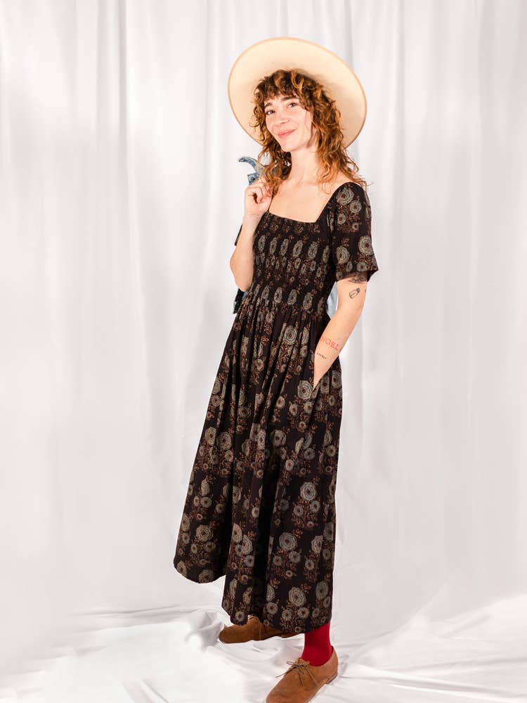 Teddy Midi Dress - Fall Blossom