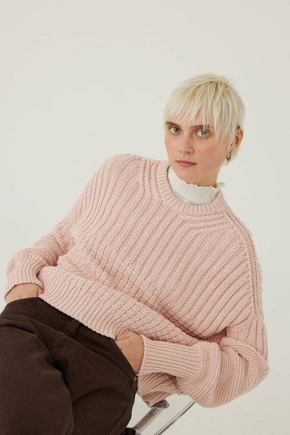 Delčia Organic Cotton Sweater - Dusty Pink