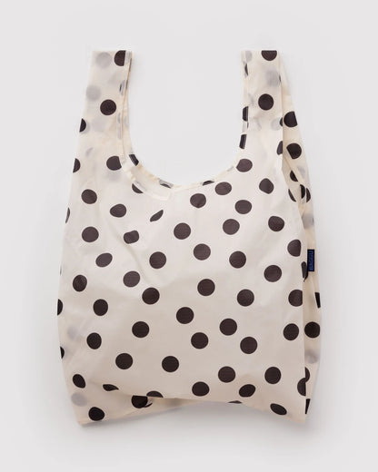Standard Baggu - Cream & Black Polka Dot