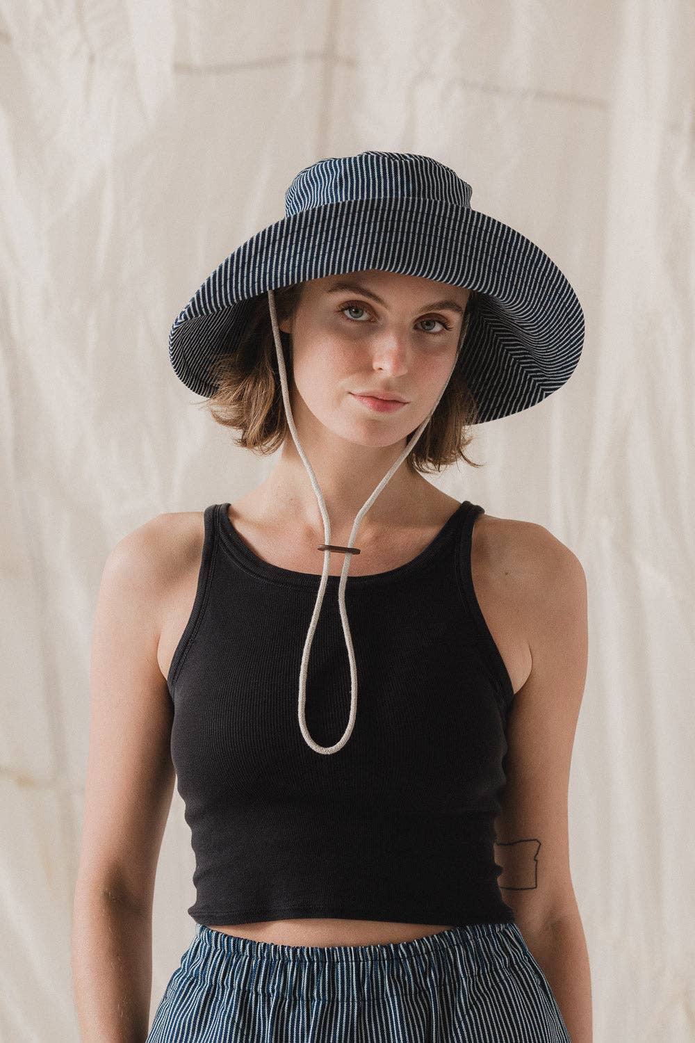 Gardener's Hat in Hickory Stripe