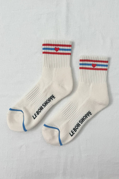 Embroidered Girlfriend Socks - Multiple Colors