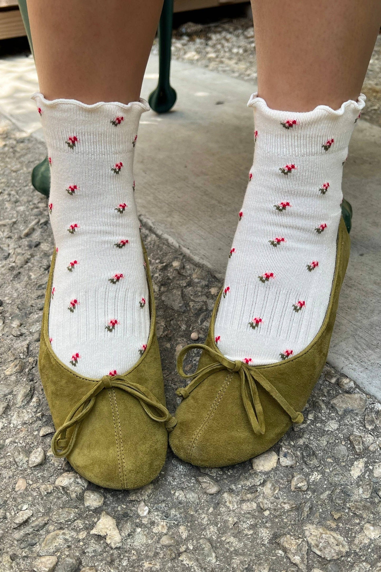 Petal Ruffled Hugger Crew Socks - Multiple Colors