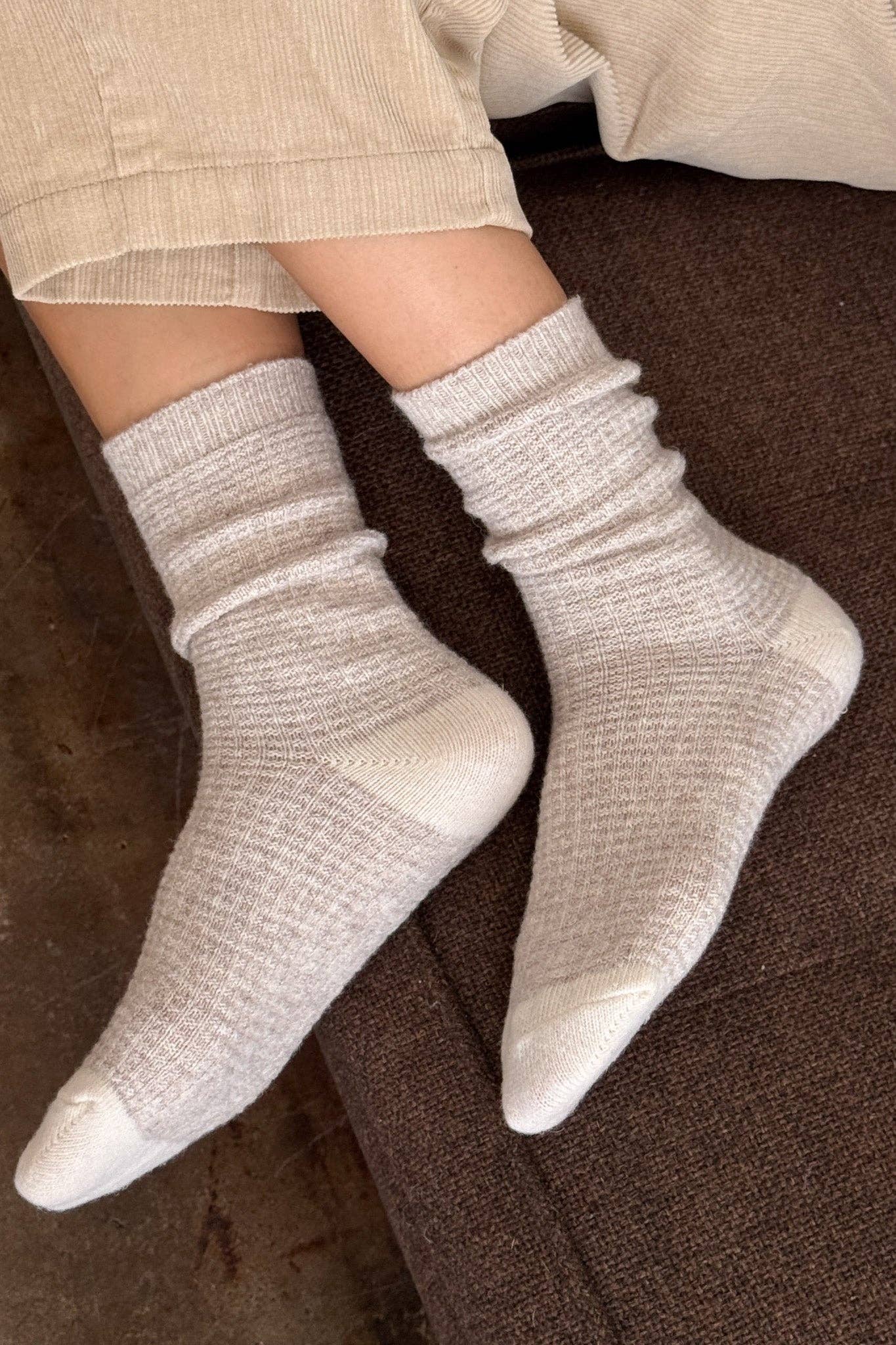 Wool Waffled Socks - Multiple Options