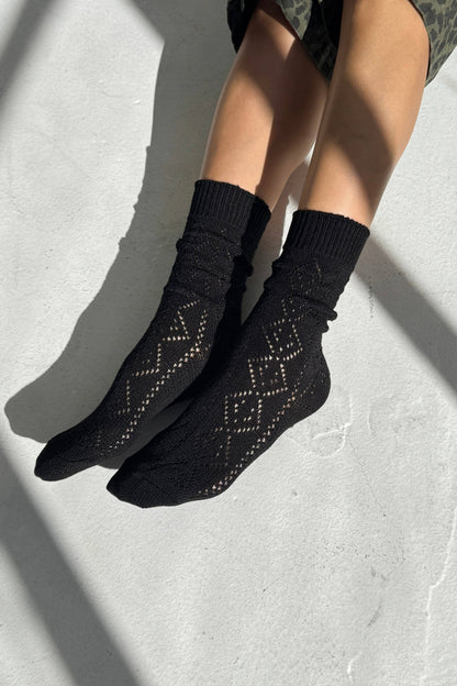 Modal Eyelet Socks - Multiple Colors