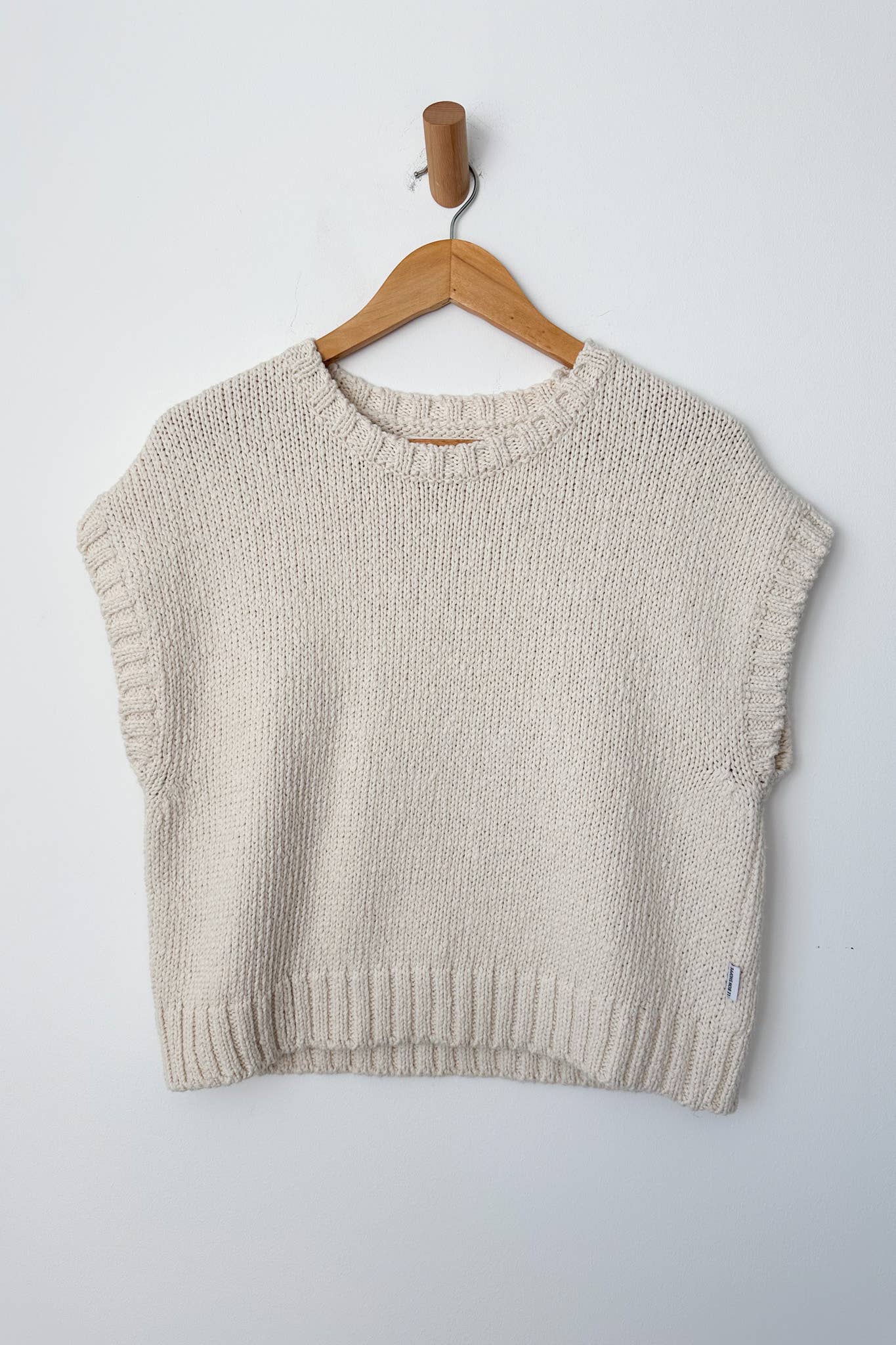 Pierre Cotton Sweater Top - Naturel