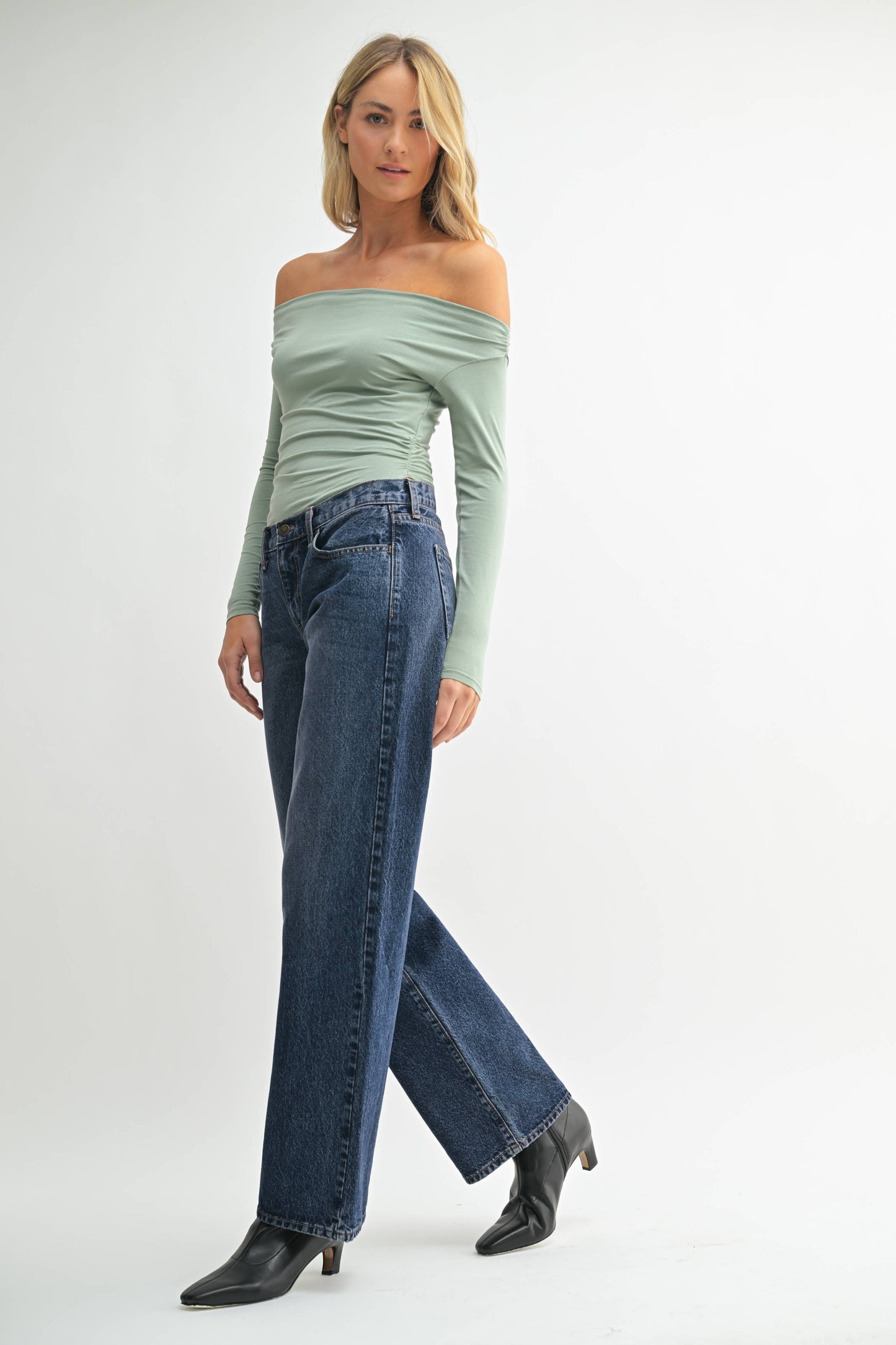 The Low Rise Slouch Jean - Vintage Dark