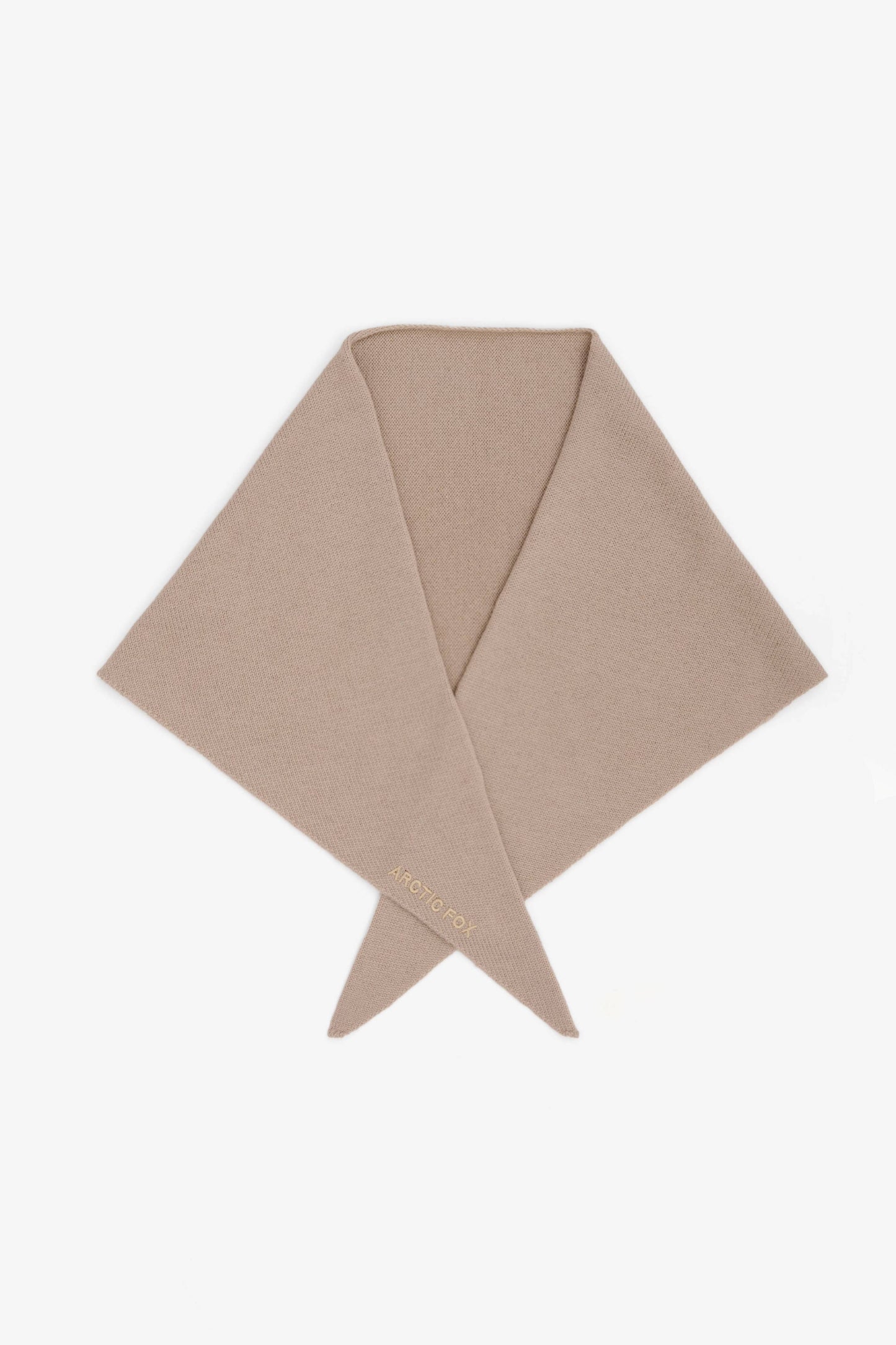 Merino Wool Triangle Scarf - Soft Taupe