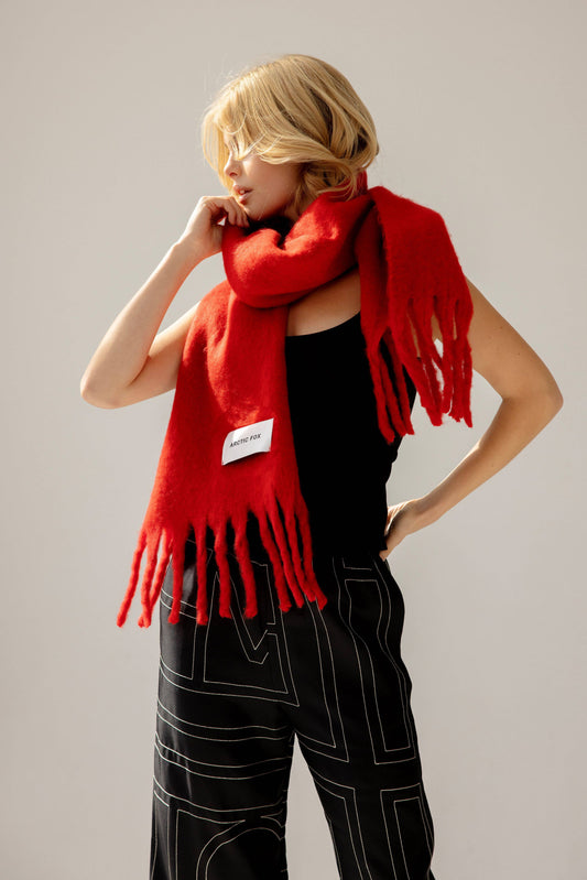 The Stockholm Scarf - Crimson Red