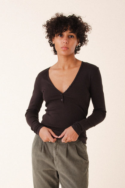 Deep Henley - Brown Out