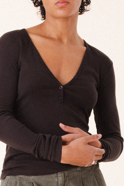 Deep Henley - Brown Out