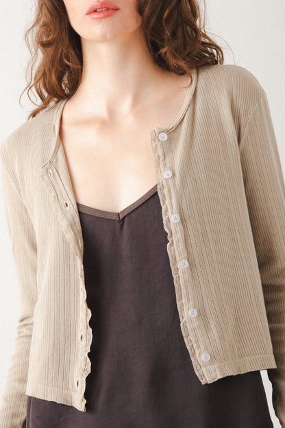 Pretty In Pointelle in Oatmeal