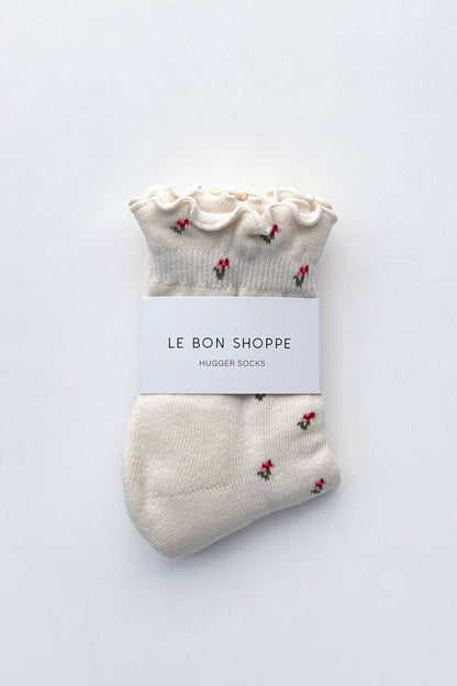 Petal Ruffled Hugger Crew Socks - Multiple Colors
