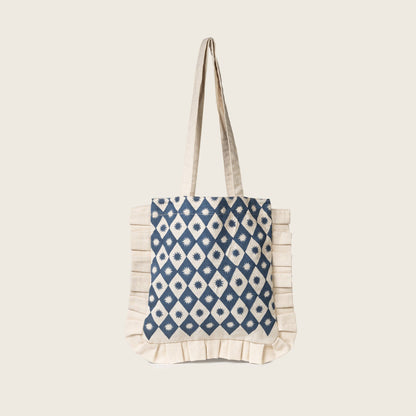 Block Printing Kit - Fern Ruffle Tote