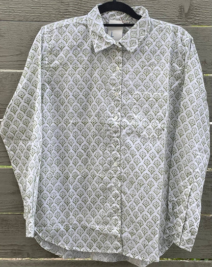 Good Boyfriend Shirt - Sunflower in Olive