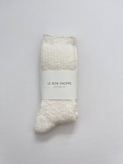 Cottage Socks - White Linen