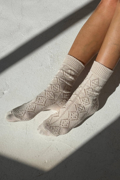 Modal Eyelet Socks - Multiple Colors