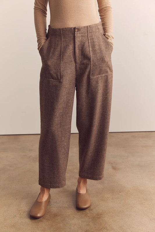 Wool Baby Herringbone Pants