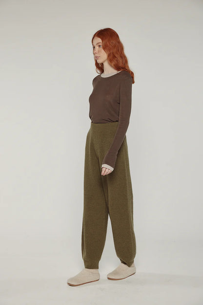Cashmere Wool Blend Sweater Pants