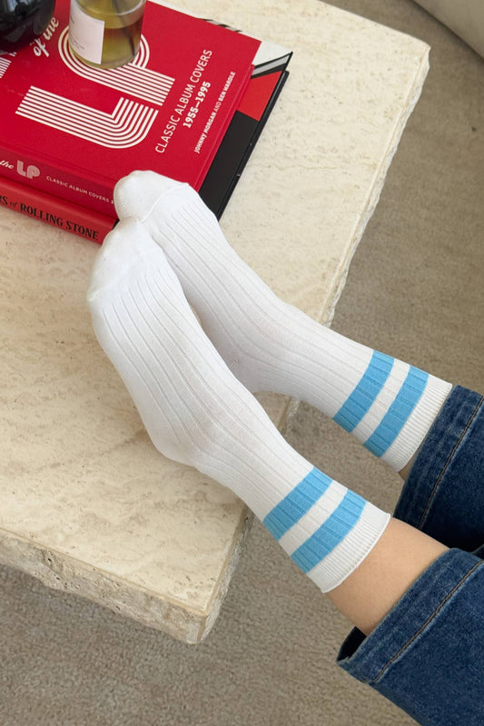 Varsity Her Socks - Blue Stripe