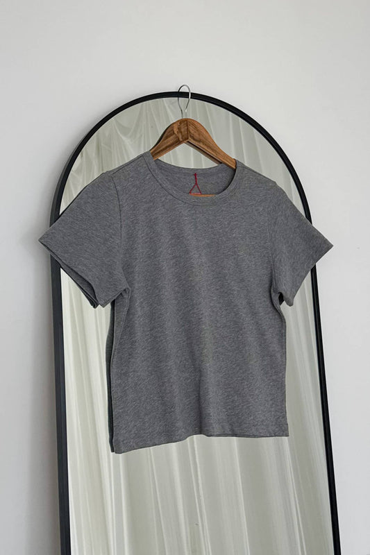 The Little Boy Tee - Melange Grey
