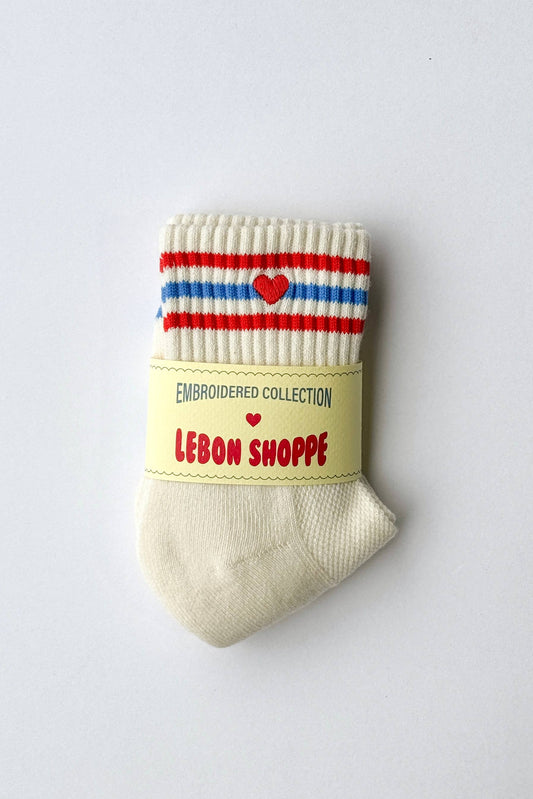 Embroidered Girlfriend Socks - Multiple Colors