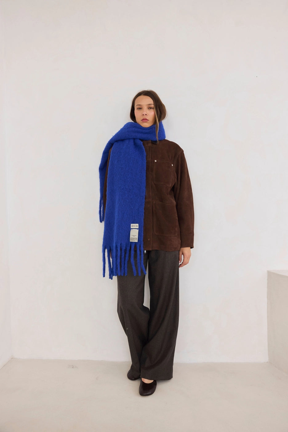 The Reykjavik Scarf with RWS Wool - Electric Blue