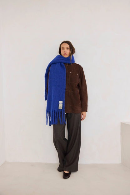 The Reykjavik Scarf with RWS Wool - Electric Blue