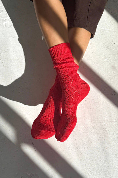 Modal Eyelet Socks - Multiple Colors